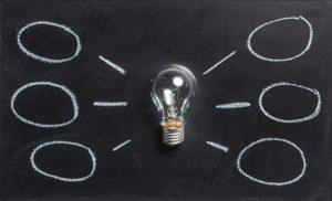 Picture of a light bulb illustrating ideas